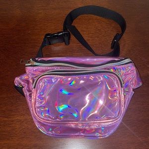 Hot Pink Iridescent Fanny Pack - Great for Festivals!
